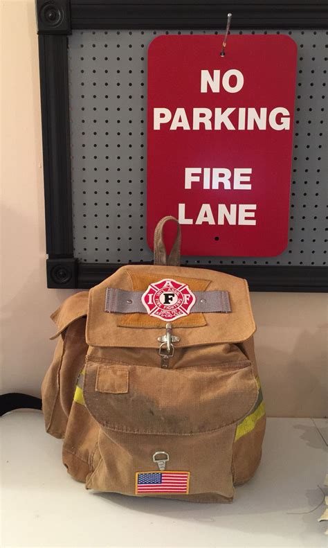 recycled fire hose bags|firefighter recycled turnout gear backpacks.